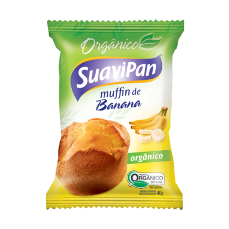 Muffin Orgânico Suavipan Banana dp 12x40g
