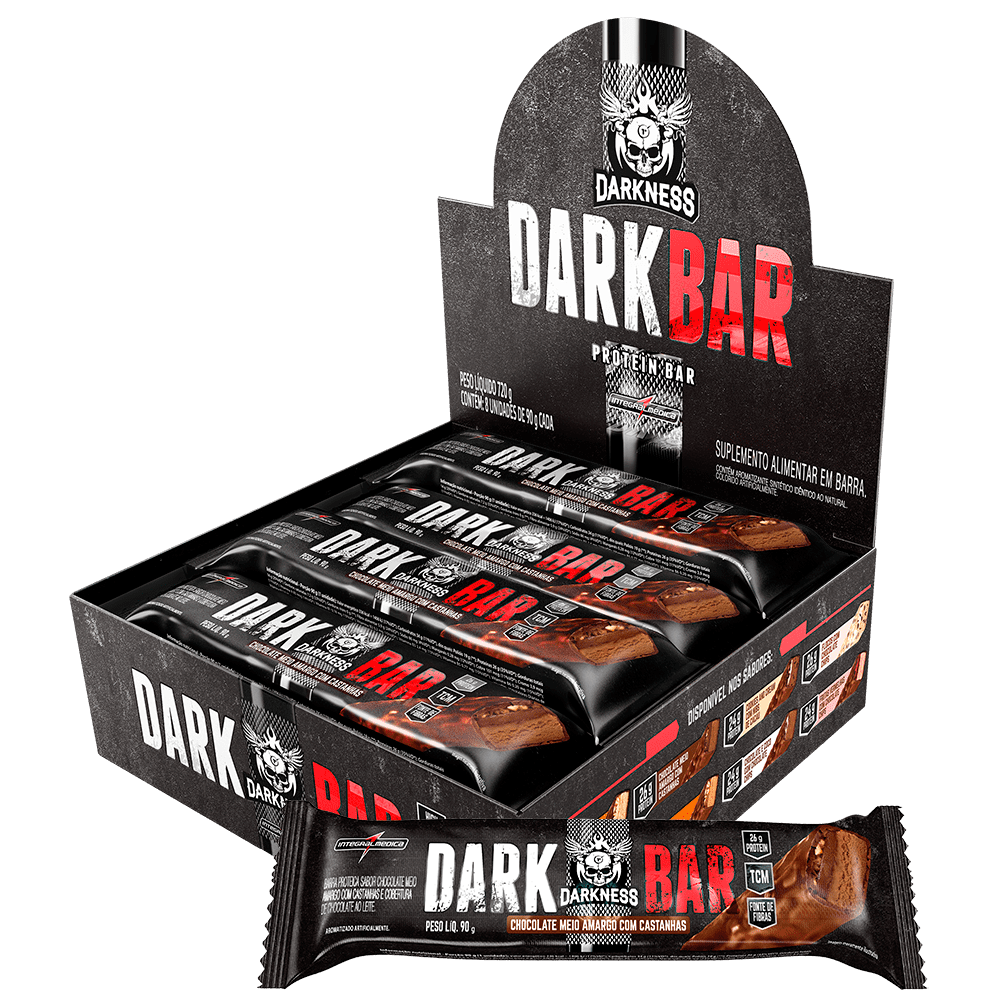 Barra Dark Bar Darkness Chocolate Amargo com Catsanhas dp 8x90g