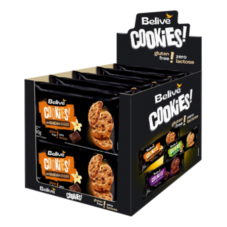 Cookies Belive Baunilha com Gotas de Chocolate dp 10x80g