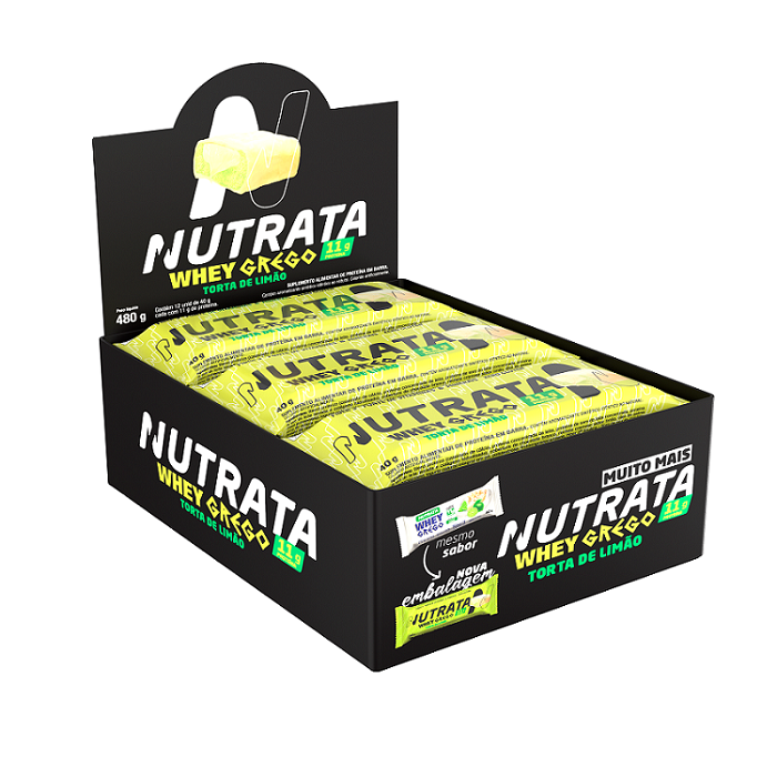 Barra de Proteína Grego Nutrata Limão dp 12x40g