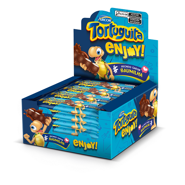 Snack Arcor Tortuguita Baunilha dp 24x28g