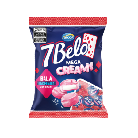 Bala Arcor 7 Belo Recheado Framboesa 500g