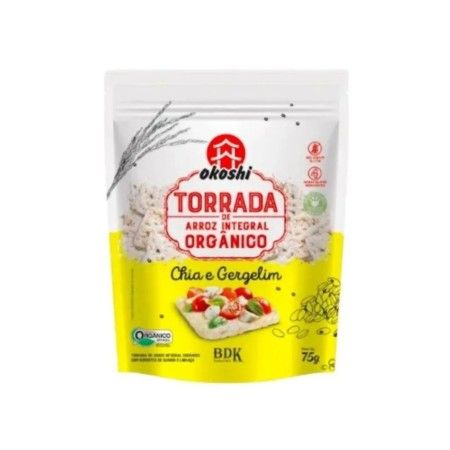 Torrada Okoshi Torrada Arroz Integral Chia e Gergelim 75g