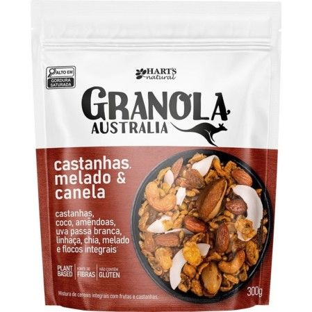 Granola Australia Harts Castanha, Melado e Canela 300g