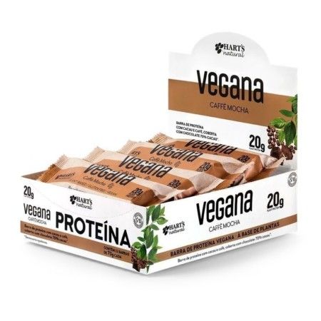 Barra de Proteína Vegana Harts Caffe Mocha dp 12x70g