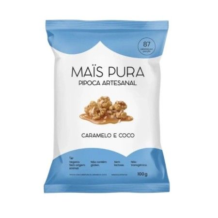 Pipoca Mais Pura Caramelo e Coco 100g