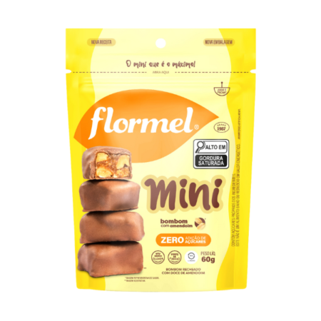 Mini Bombom Zero Flormel Amendoim 60g