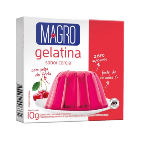 Gelatina Zero Magro Sucralose Cereja 10g