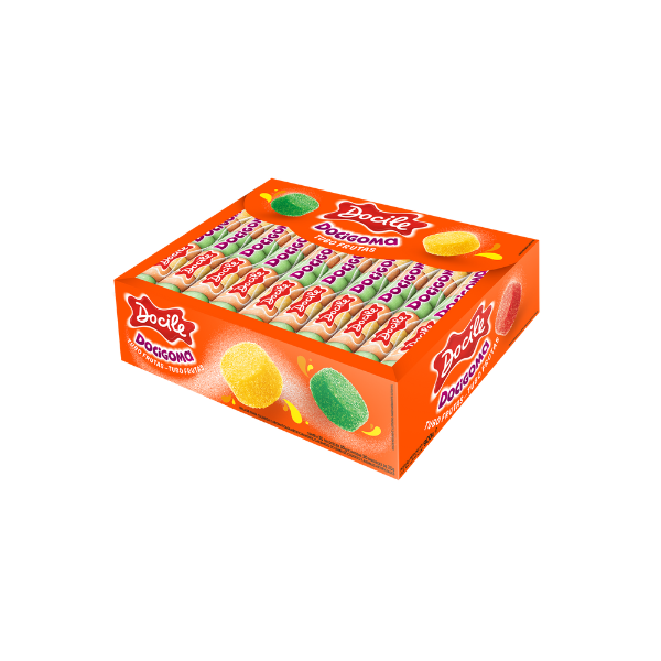 Bala de Goma Docigoma Docile Ttubo Sortidos  30x30g