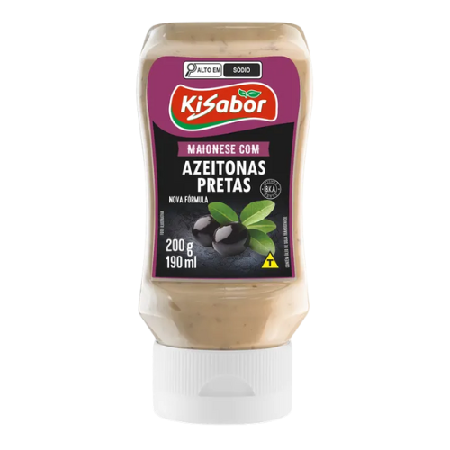 Maionese Kisabor com Azeitonas Pretas 200g