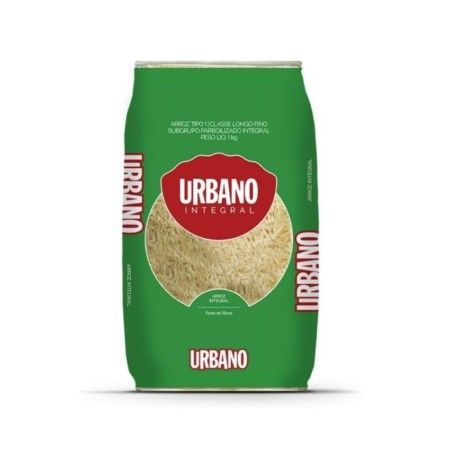 Arroz Integral Urbano Beneficiado Parboilizado Longo Fino 1kg