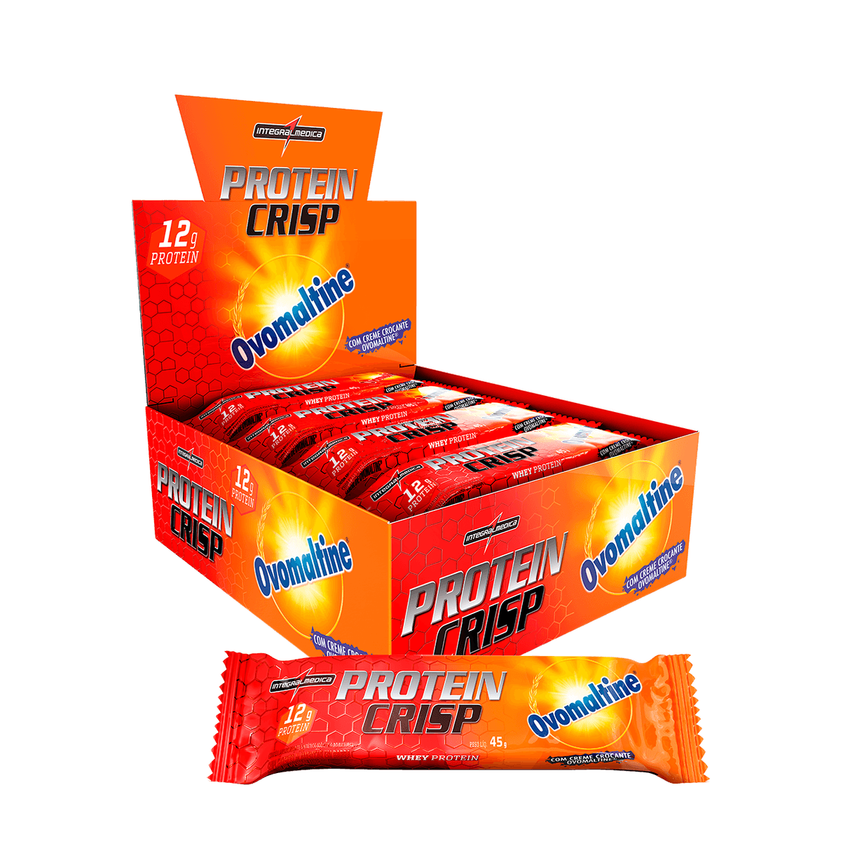 Barra Protein Crisp Integralmedica Ovomaltine dp 12x45g