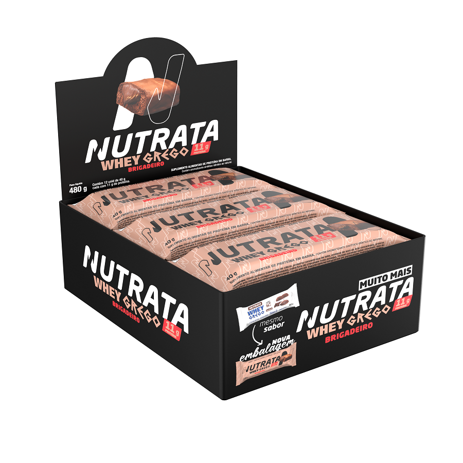 Barra de Proteína Grego Nutrata Brigadeiro dp 12x40g