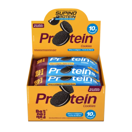 Barra Supino Protein Banana Brasil Baunilha com Cookies dp 12x30g