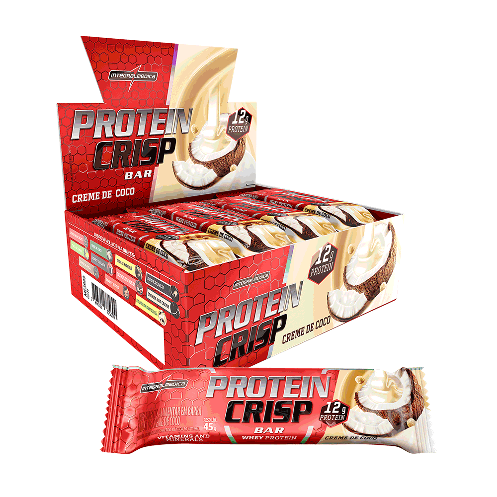 Barra Protein Crisp Integralmedica Creme de coco dp 12x45g