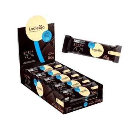 Barra Laciella Chocolate 70% Cacau Zero dp 20x20g
