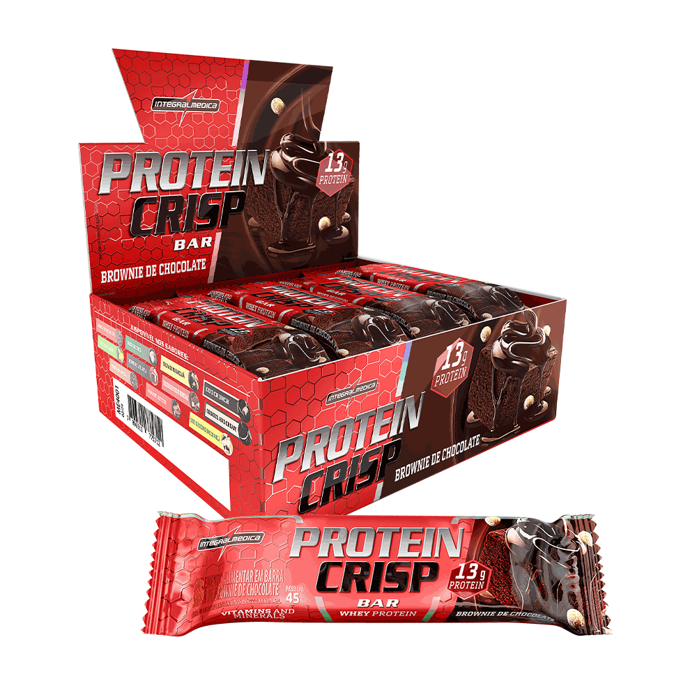 Barra Protein Crisp Integralmedica Brownie de Chocolate dp 12x45g