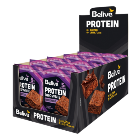 Brownie 5g de Proteína Belive Double Chocolate dp 10x40g