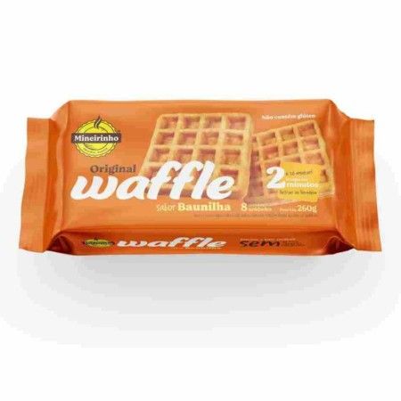 30802 - CX c/9 PCT de Waffle Mineirinho Original Baunilha Tradicional 260g