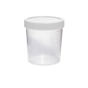 Pacote de coletor não estéril transparente, tampa branca - Caixa Master - 80mL