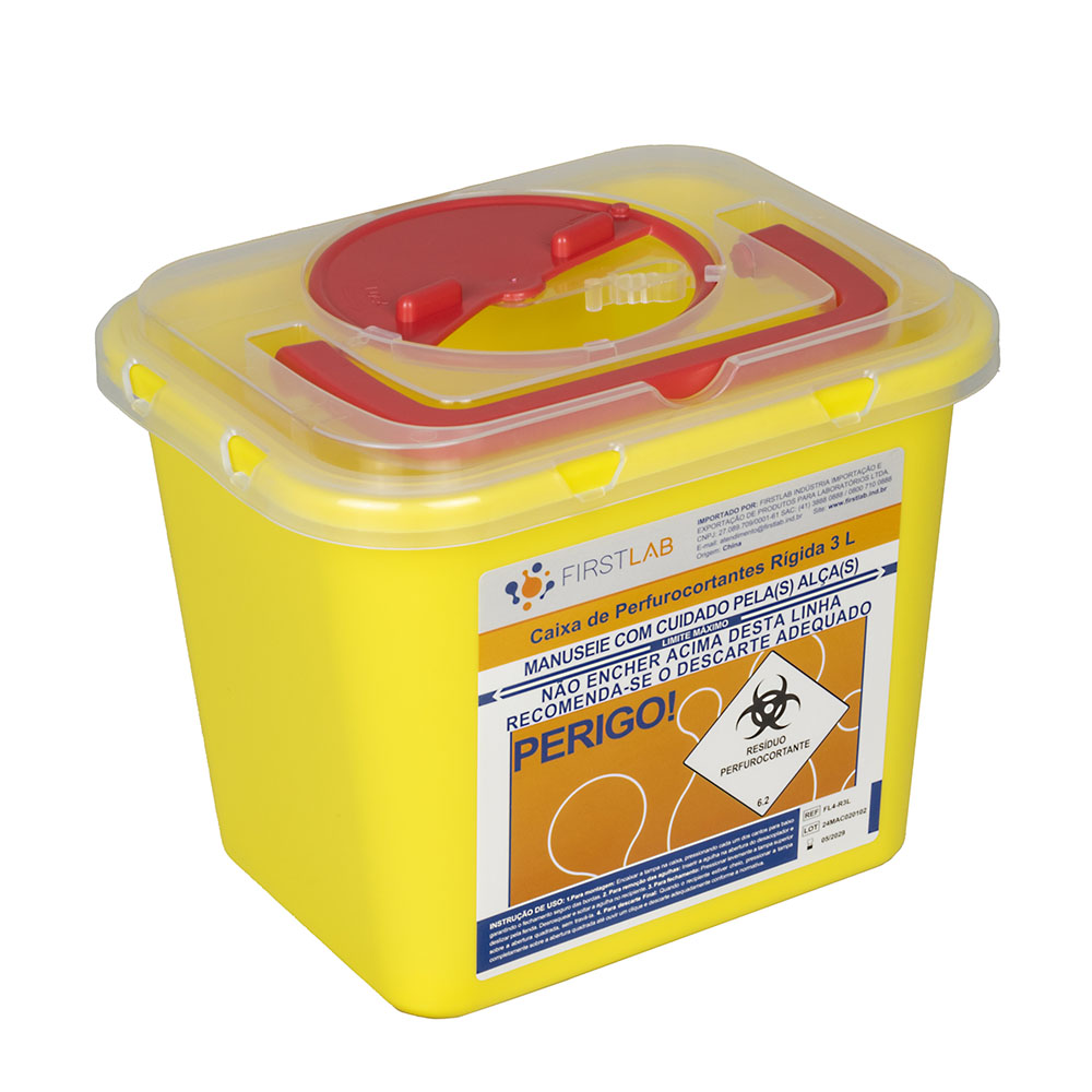 Caixa rígida coletora de perfurocortantes - 3L