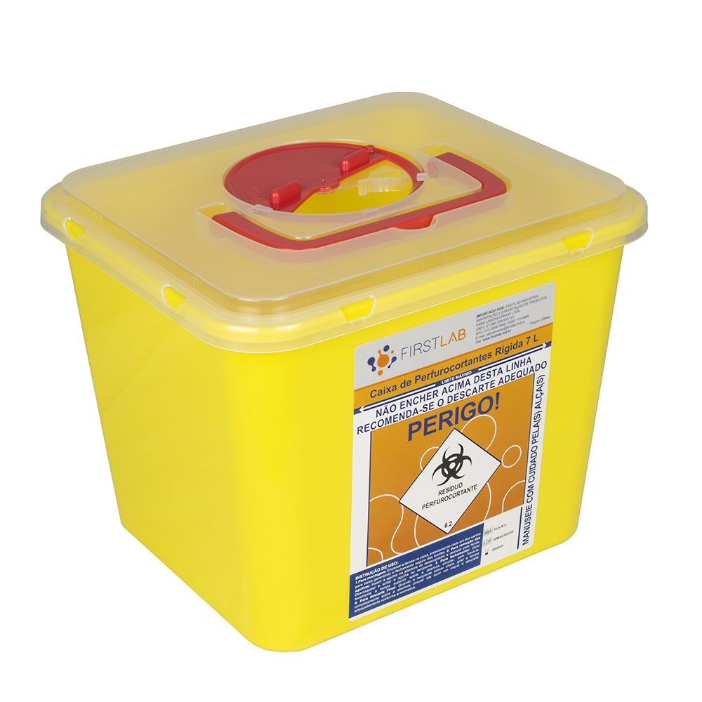 Caixa rígida coletora de perfurocortantes - 7L