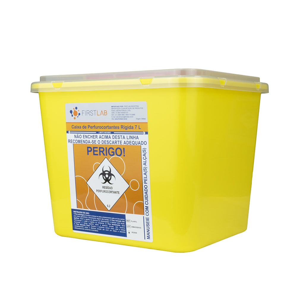 Caixa rígida coletora de perfurocortantes - 7L