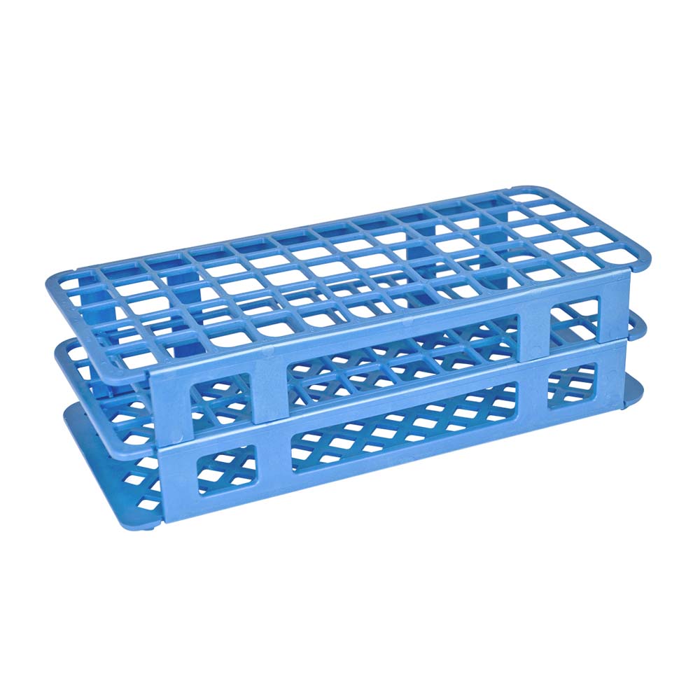 Estante em PP para 60 Tubos de Ensaio - Azul