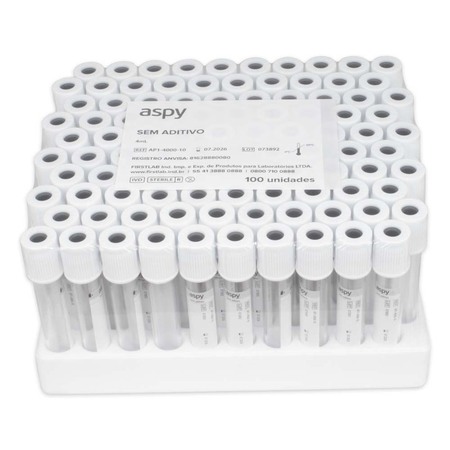 Tubo de coleta sem aditivo - 4mL