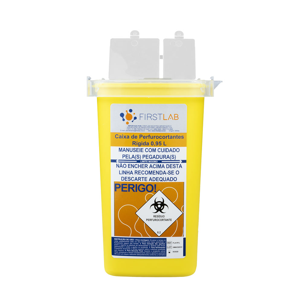 Caixa rígida coletora de perfurocortantes - 0,95L