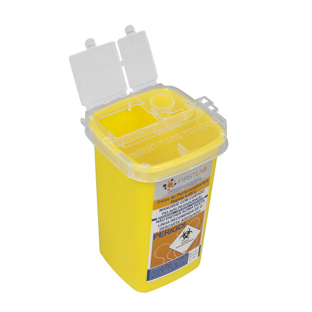 Caixa rígida coletora de perfurocortantes - 0,95L