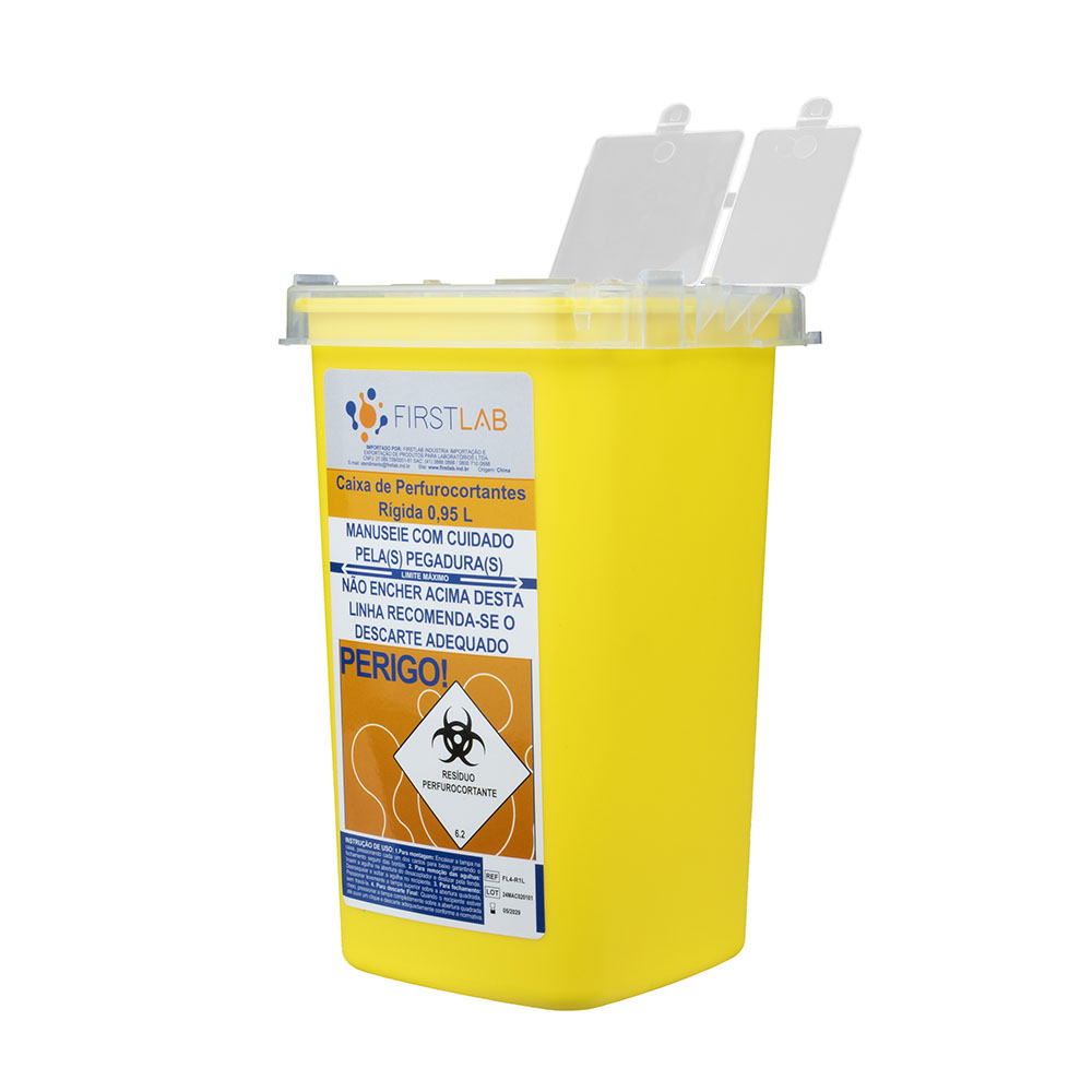 Caixa rígida coletora de perfurocortantes - 0,95L