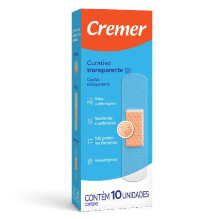 CURATIVO C/10 CREMERCARE TRANSPARENTE UNIDADE