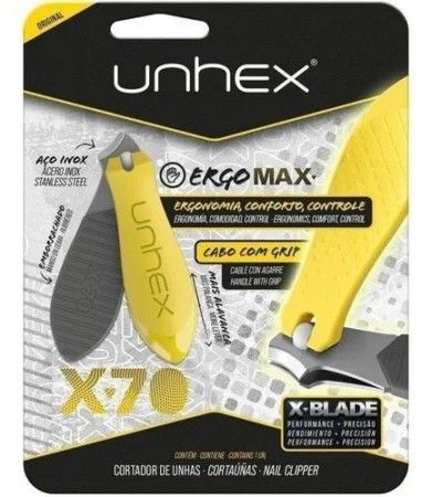 CORTADOR P/UNHAS UNHEX X70-VERDE AMARELO
