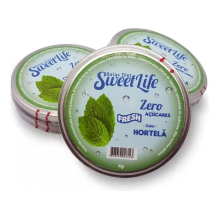 DISPLAY C/6 LATAS 32G BALA SWEET LIFE-HORTELA