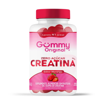 GUMMY CREATINA EM GOMA C/90 GOMAS MORANGO