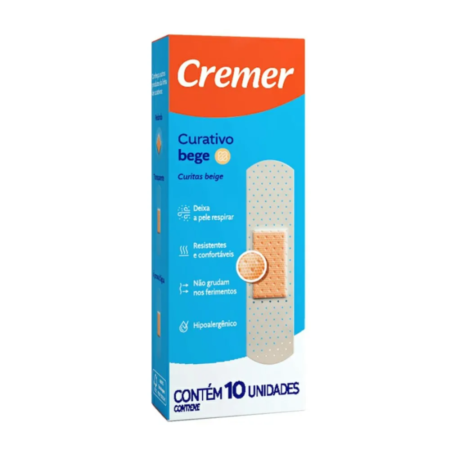 CURATIVO C/10 CREMERCARE BEGE CREMER UNIDADE