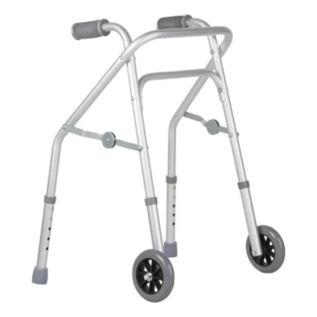 ANDADOR TRIANGULAR ALUMINIO INFANT. C/2 RODAS