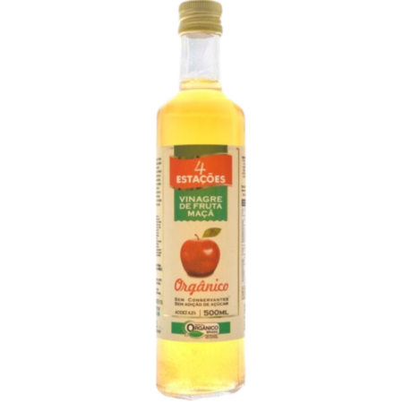 VINAGRE FRUTA MACA ORGANICO 500 ML 4 ESTACOES