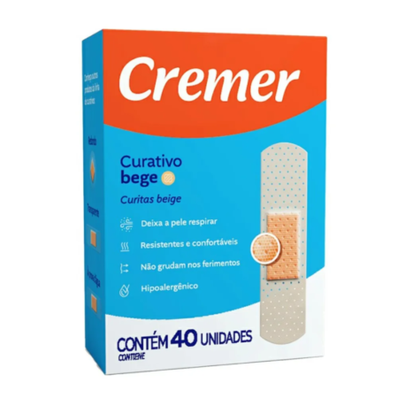 CURATIVO CREMERCARE C/40 BEGE UNIDADE