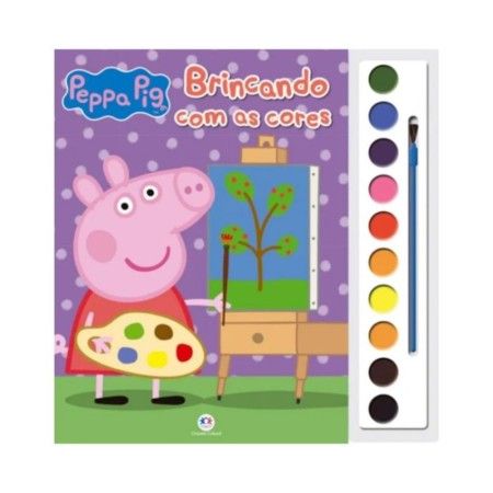 LIVRO AQUARELA PEPPA PIG-BRINCANDO COM AS COR