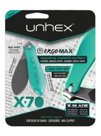 CORTADOR P/UNHAS UNHEX X70-VERDE