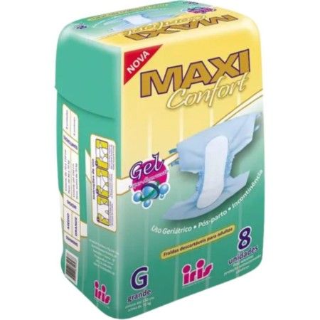 FRALDA GER.MAXI CONFORT G 08X08 MODERADA