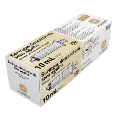 SERINGA DESC. 10ML SEM AG. LOCK CX 100