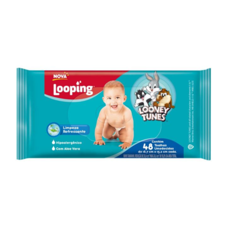 TOALHA UMED.LOOPING LT 48 FOLHAS