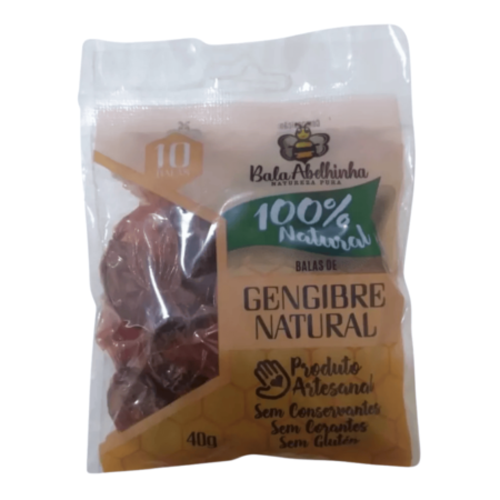 BALA ABELHINHA GENGIBRE/NATURAL 40G UNID.