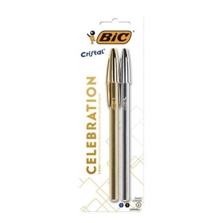 CANETA BIC ESFEROGRAFICA CRISTAL CELEBRATION C/2