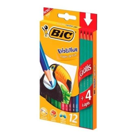 LAPIS DE COR BIC 12 UN + 4 UN LAPIS PR EVOLUTION