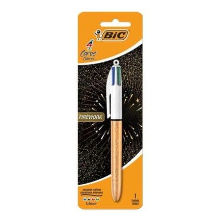 CANETA BIC ESFEROGRAFICA 4 CORES FIREWORK