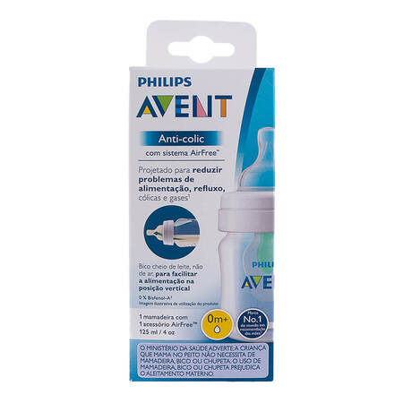 MAMADEIRA AVENT 125ML ANT.COLIC + AIR FREE*